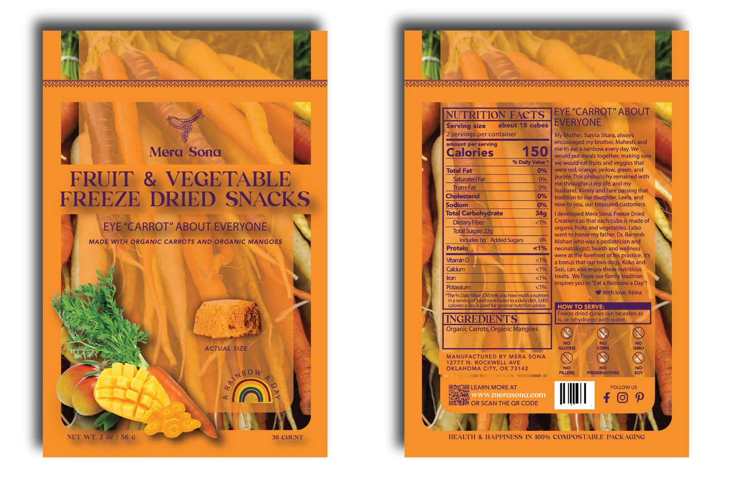 Mera Sona-  Organic, Freeze Dried Creations   "A RAINBOW A DAY"
