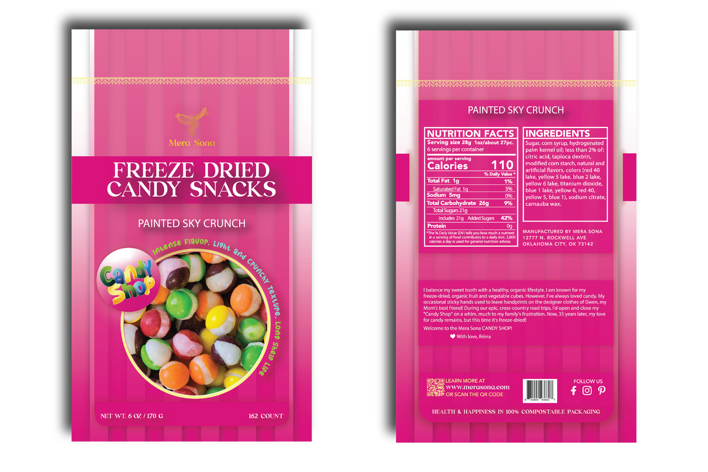 Freeze dried candy