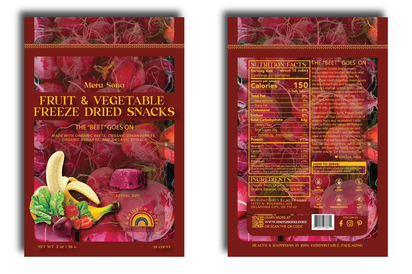 Mera Sona-  Organic, Freeze Dried Creations   "A RAINBOW A DAY"