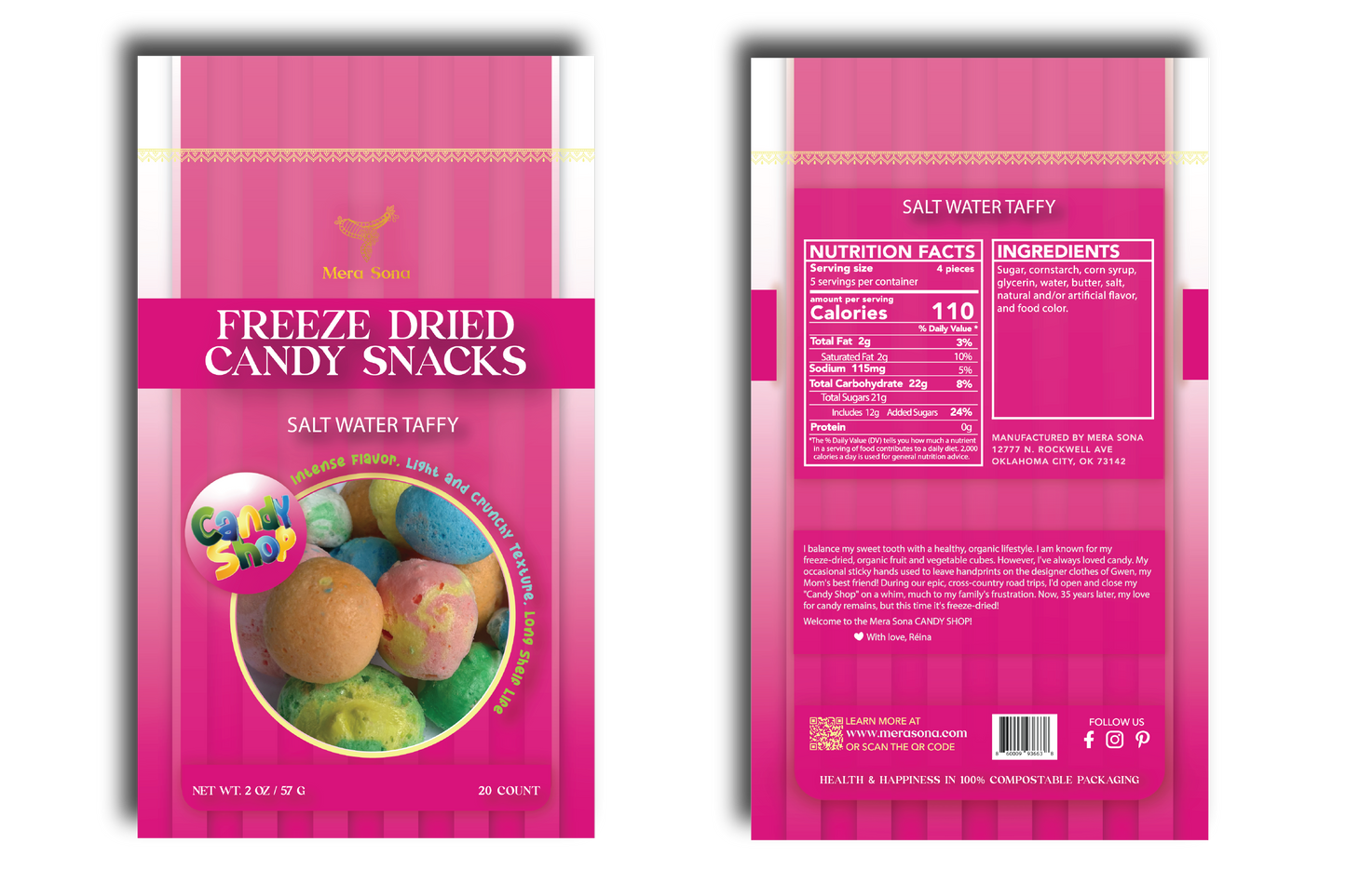 Freeze dried candy