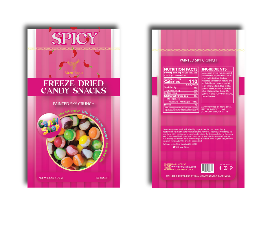 Freeze dried candy