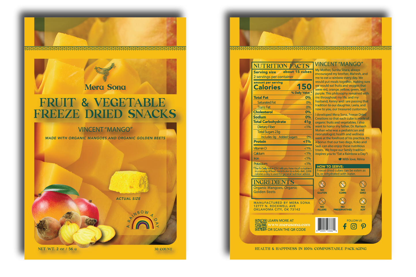 Mera Sona-  Organic, Freeze Dried Creations   "A RAINBOW A DAY"